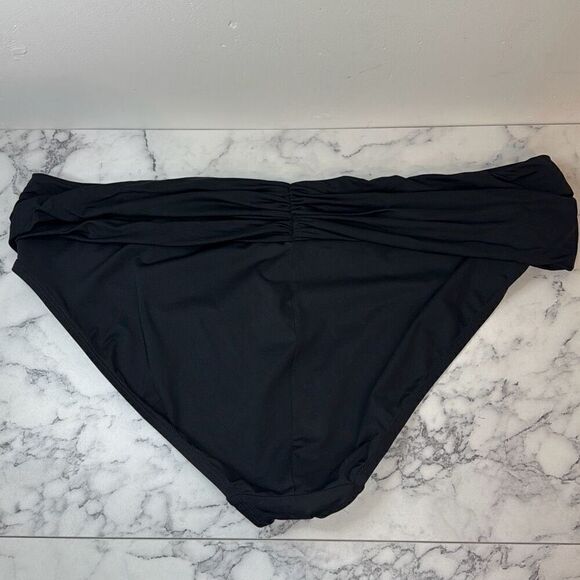 La Blanca Island Goddess Shirred Hipster Bottom - Black 20W - Picture 5 of 6